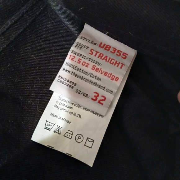 The Unbranded Brand UB355 Straight 12.5oz Black Chinos - Picture 4 of 9